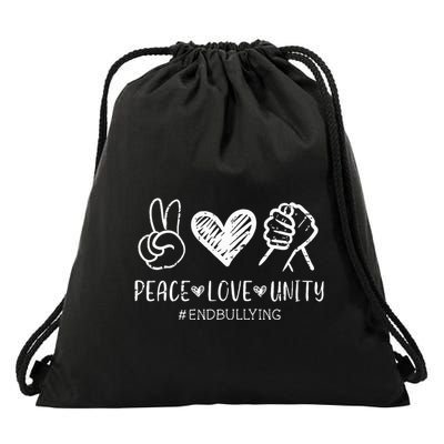 Love Unity Orange Anti Bullying Unity Day Drawstring Bag