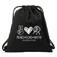 Love Unity Orange Anti Bullying Unity Day Drawstring Bag