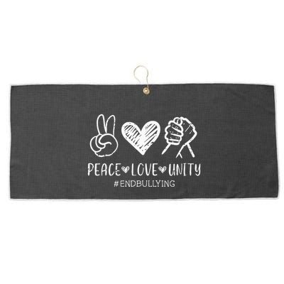 Love Unity Orange Anti Bullying Unity Day Large Microfiber Waffle Golf Towel