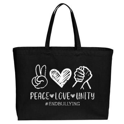 Love Unity Orange Anti Bullying Unity Day Cotton Canvas Jumbo Tote