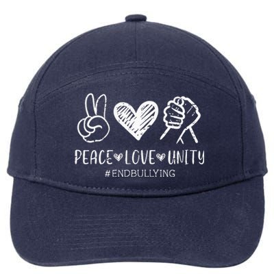 Love Unity Orange Anti Bullying Unity Day 7-Panel Snapback Hat