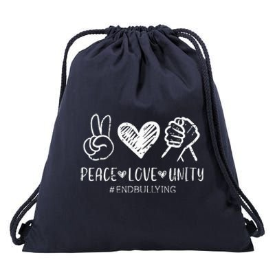 Love Unity Orange Anti Bullying Unity Day Drawstring Bag