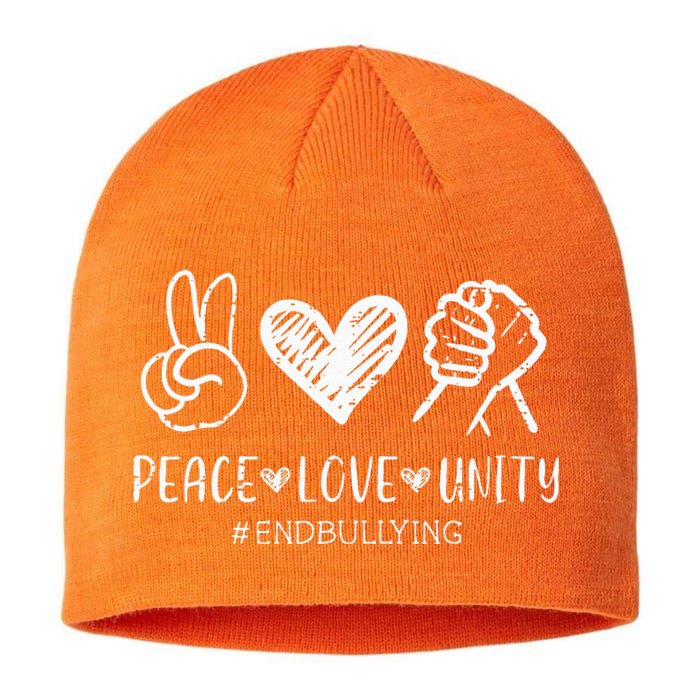 Love Unity Orange Anti Bullying Unity Day Sustainable Beanie