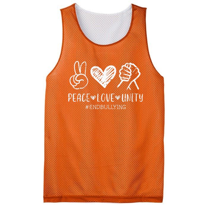 Love Unity Orange Anti Bullying Unity Day Mesh Reversible Basketball Jersey Tank