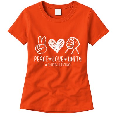 Love Unity Orange Anti Bullying Unity Day Womens T-Shirt