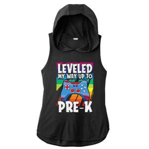 Level Up PreK Back To School Cool Gaming Gamer Ladies PosiCharge Tri-Blend Wicking Draft Hoodie Tank