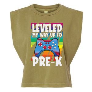 Level Up PreK Back To School Cool Gaming Gamer Garment-Dyed Women's Muscle Tee