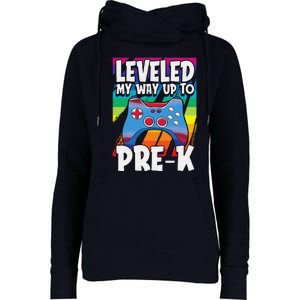 Level Up PreK Back To School Cool Gaming Gamer Womens Funnel Neck Pullover Hood