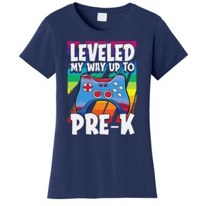 Level Up PreK Back To School Cool Gaming Gamer Women's T-Shirt