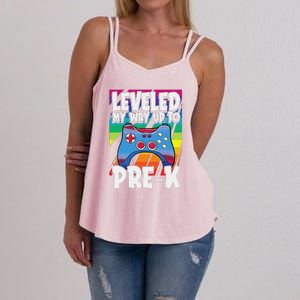 Level Up PreK Back To School Cool Gaming Gamer Women's Strappy Tank