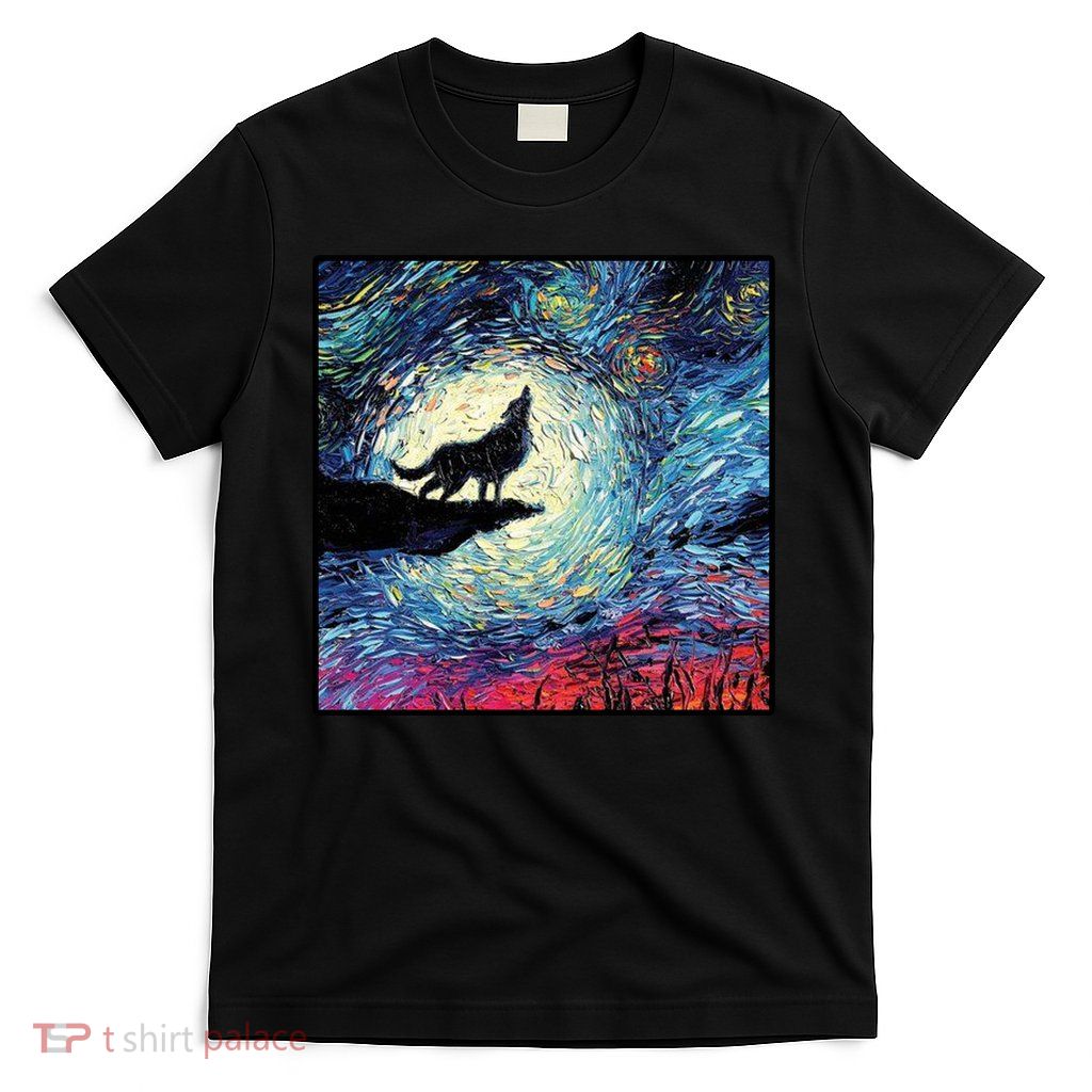 Lupine Night Howl Wolf Moon T-Shirt