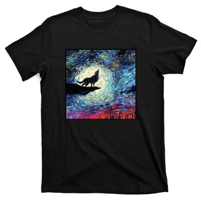 Lupine Night Howl Wolf Moon T-Shirt