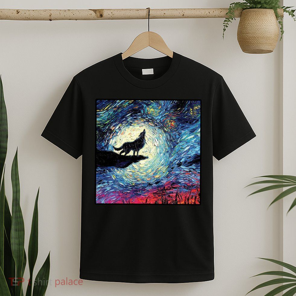 Lupine Night Howl Wolf Moon T-Shirt