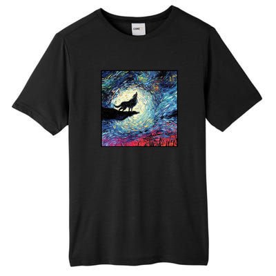 Lupine Night Howl Wolf Moon Tall Fusion ChromaSoft Performance T-Shirt