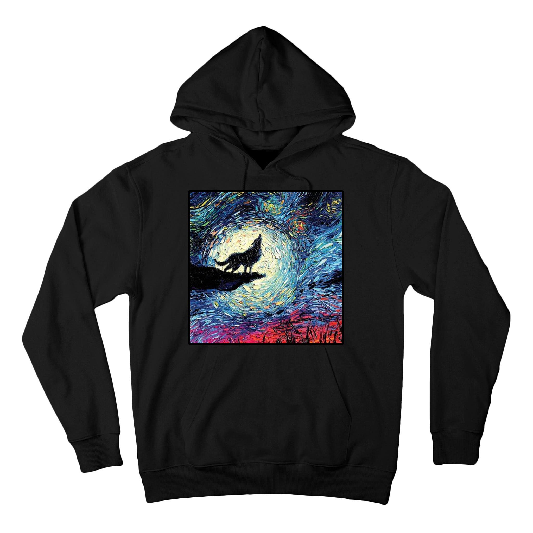 Lupine Night Howl Wolf Moon Tall Hoodie