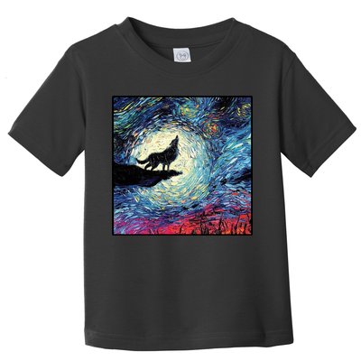Lupine Night Howl Wolf Moon Toddler T-Shirt
