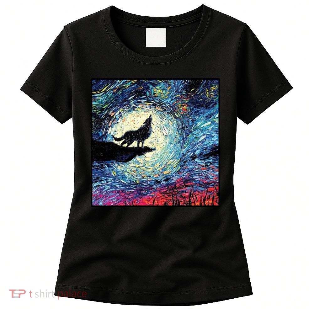 Lupine Night Howl Wolf Moon Women's T-Shirt