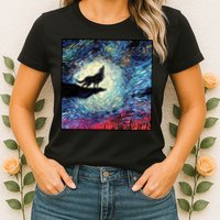 Lupine Night Howl Wolf Moon Womens T-Shirt