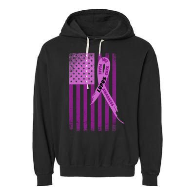 Lupus Awareness Flag Garment-Dyed Fleece Hoodie
