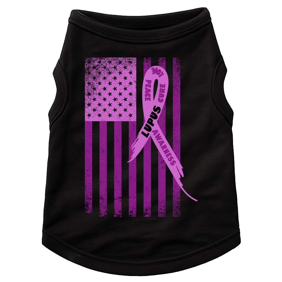 Lupus Awareness Flag Doggie Tank