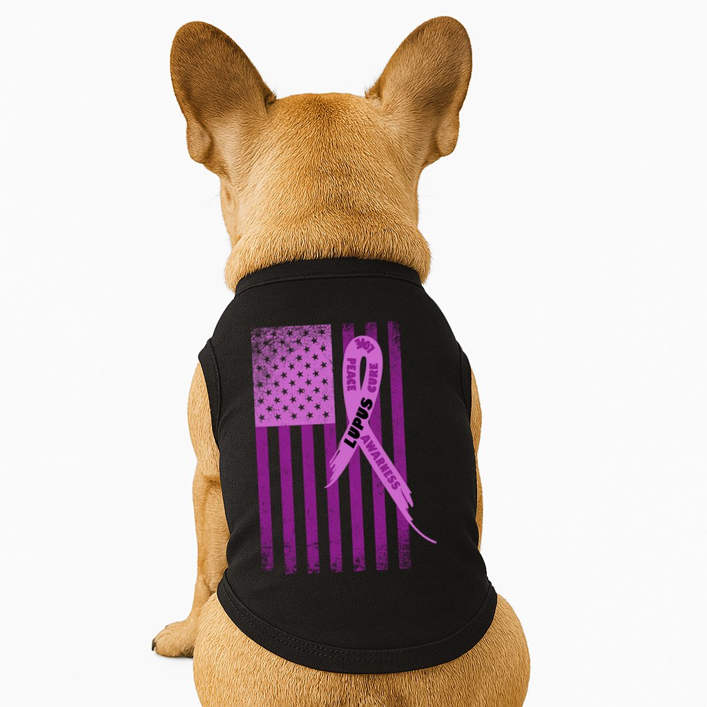 Lupus Awareness Flag Doggie Tank