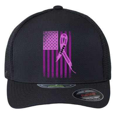 Lupus Awareness Flag Flexfit Unipanel Trucker Cap