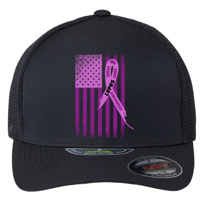 Lupus Awareness Flag Flexfit Unipanel Trucker Cap