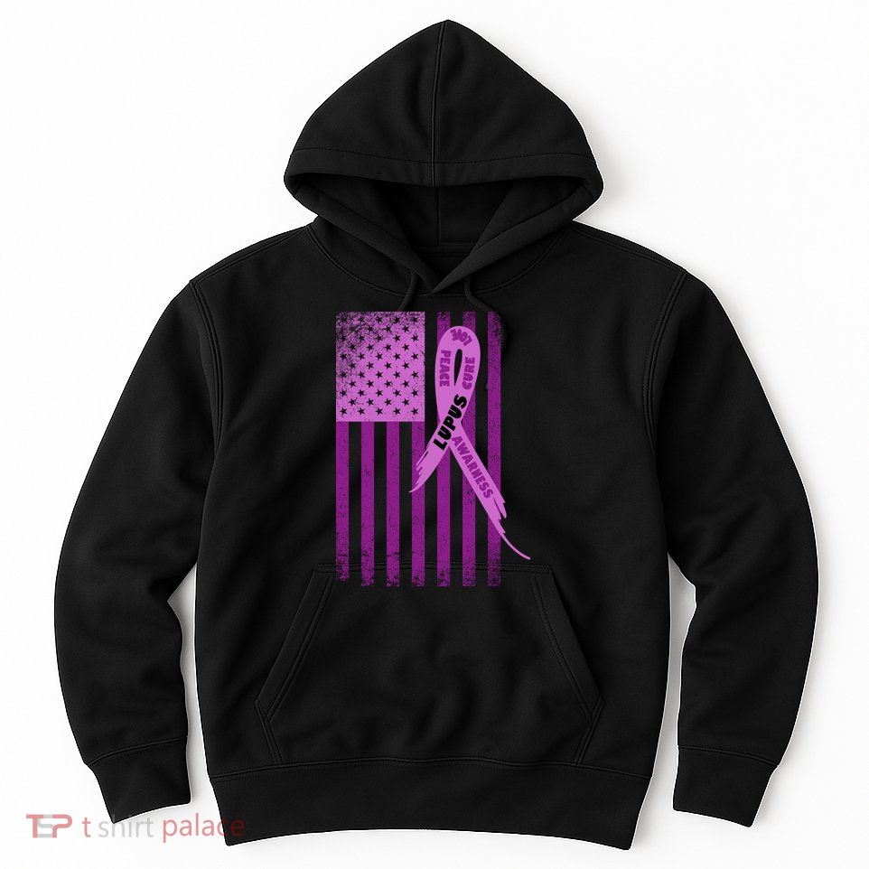 Lupus Awareness Flag Hoodie