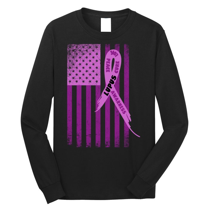 Lupus Awareness Flag Long Sleeve Shirt
