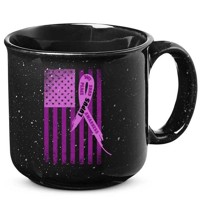 Lupus Awareness Flag 15oz Campfire Ceramic Mug