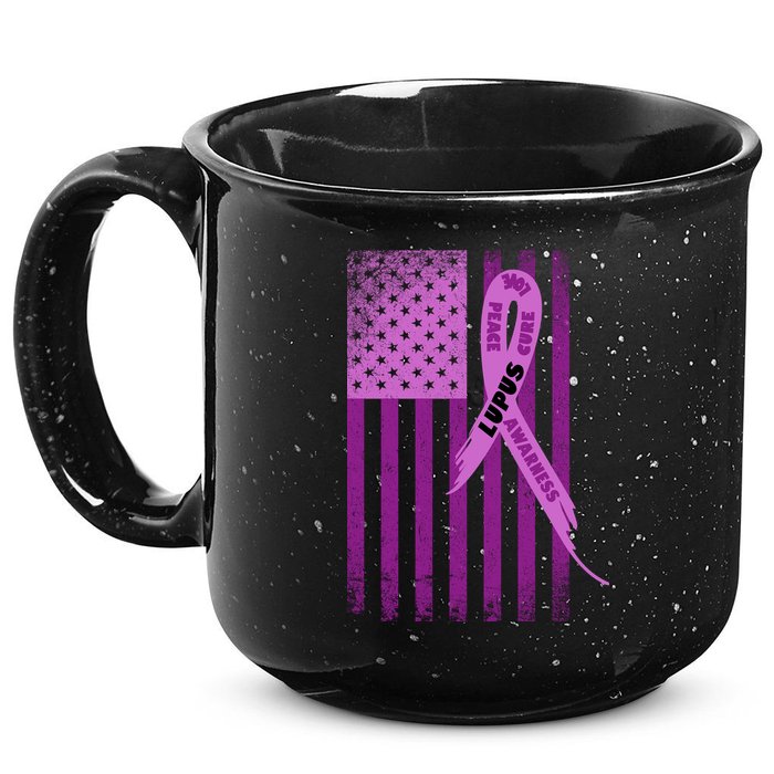 Lupus Awareness Flag 15oz Campfire Ceramic Mug