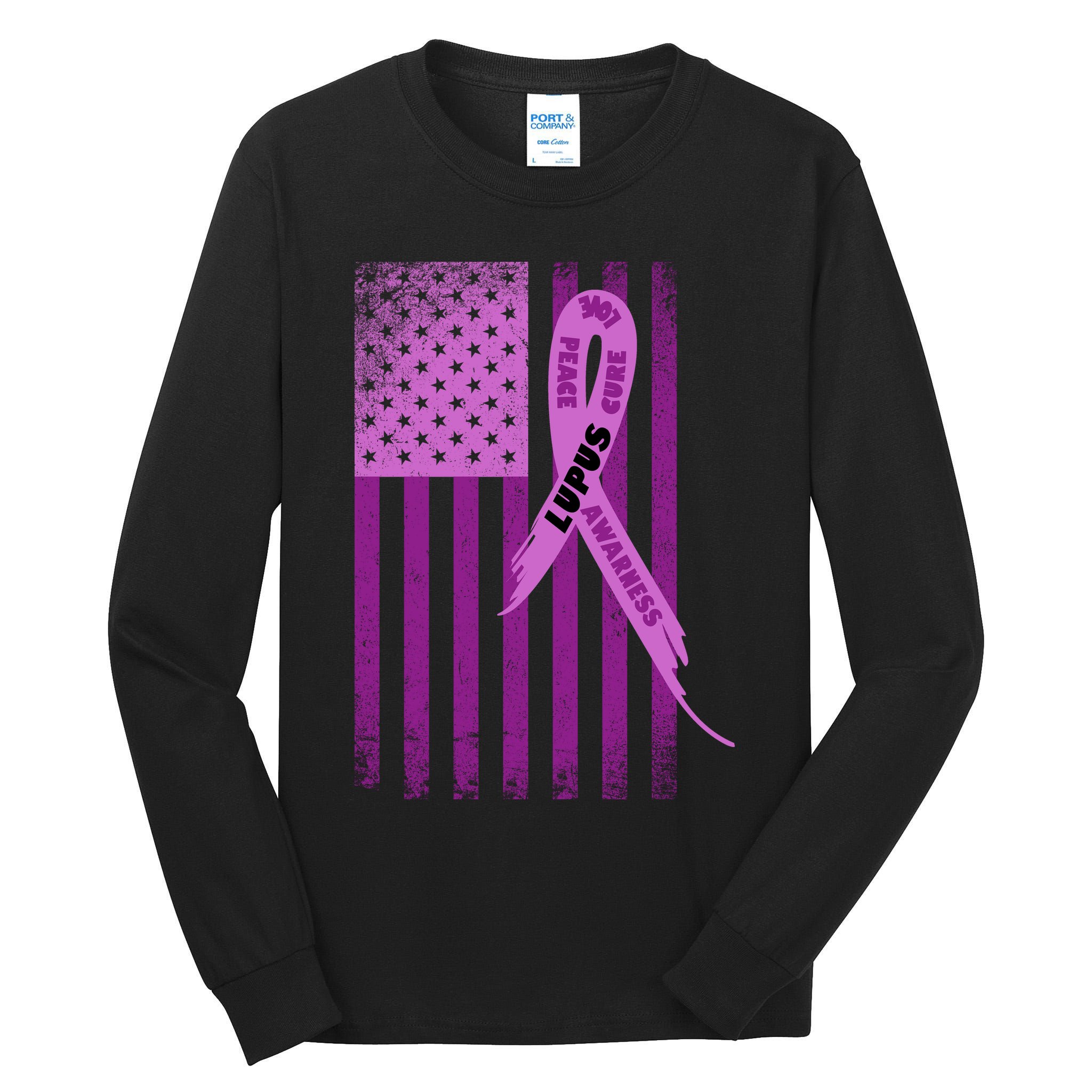 Lupus Awareness Flag Tall Long Sleeve T-Shirt