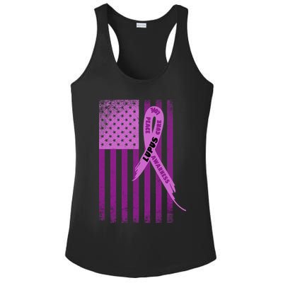 Lupus Awareness Flag Ladies PosiCharge Competitor Racerback Tank