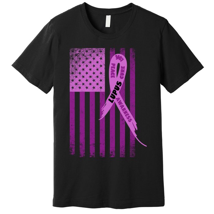 Lupus Awareness Flag Premium T-Shirt