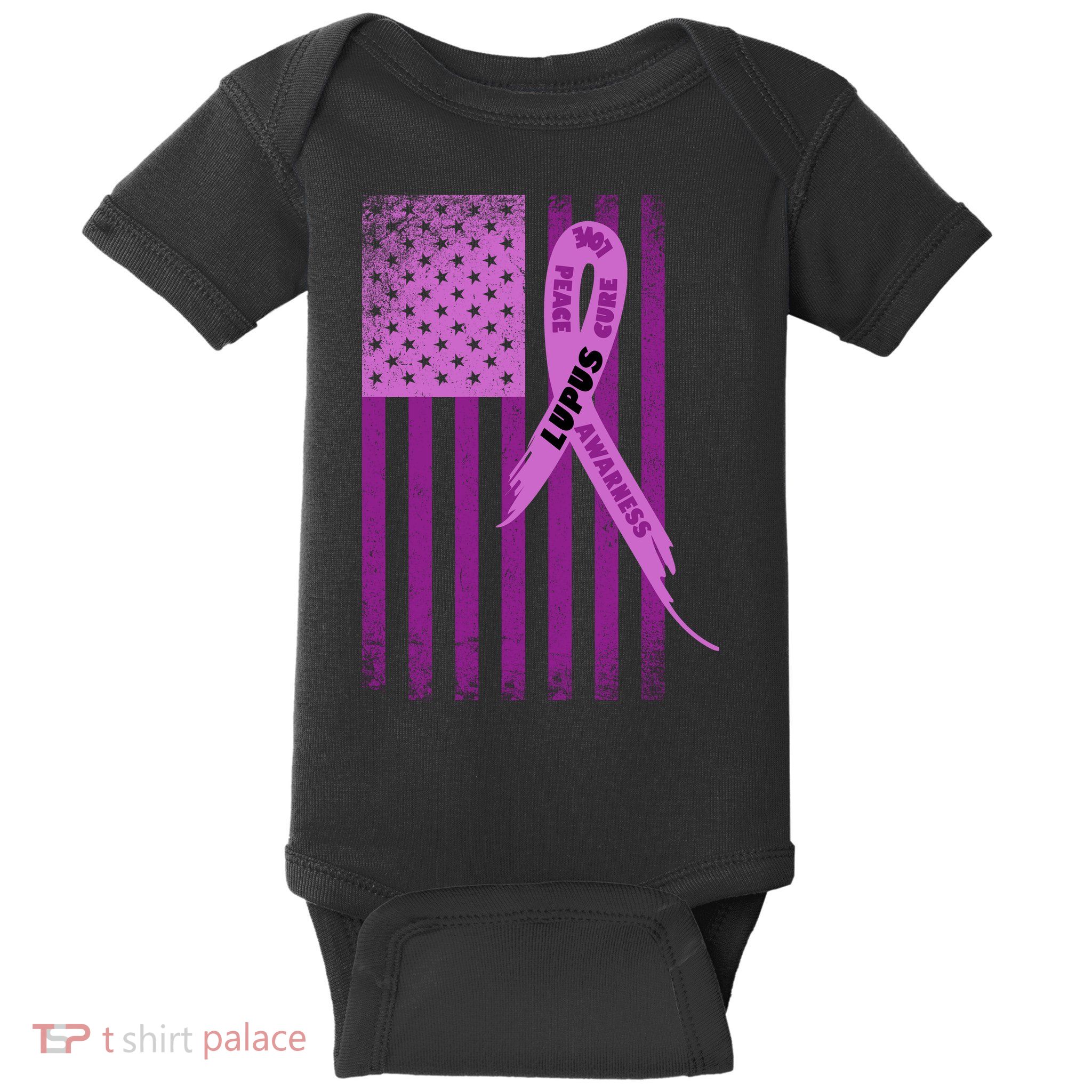 Lupus Awareness Flag Baby Bodysuit