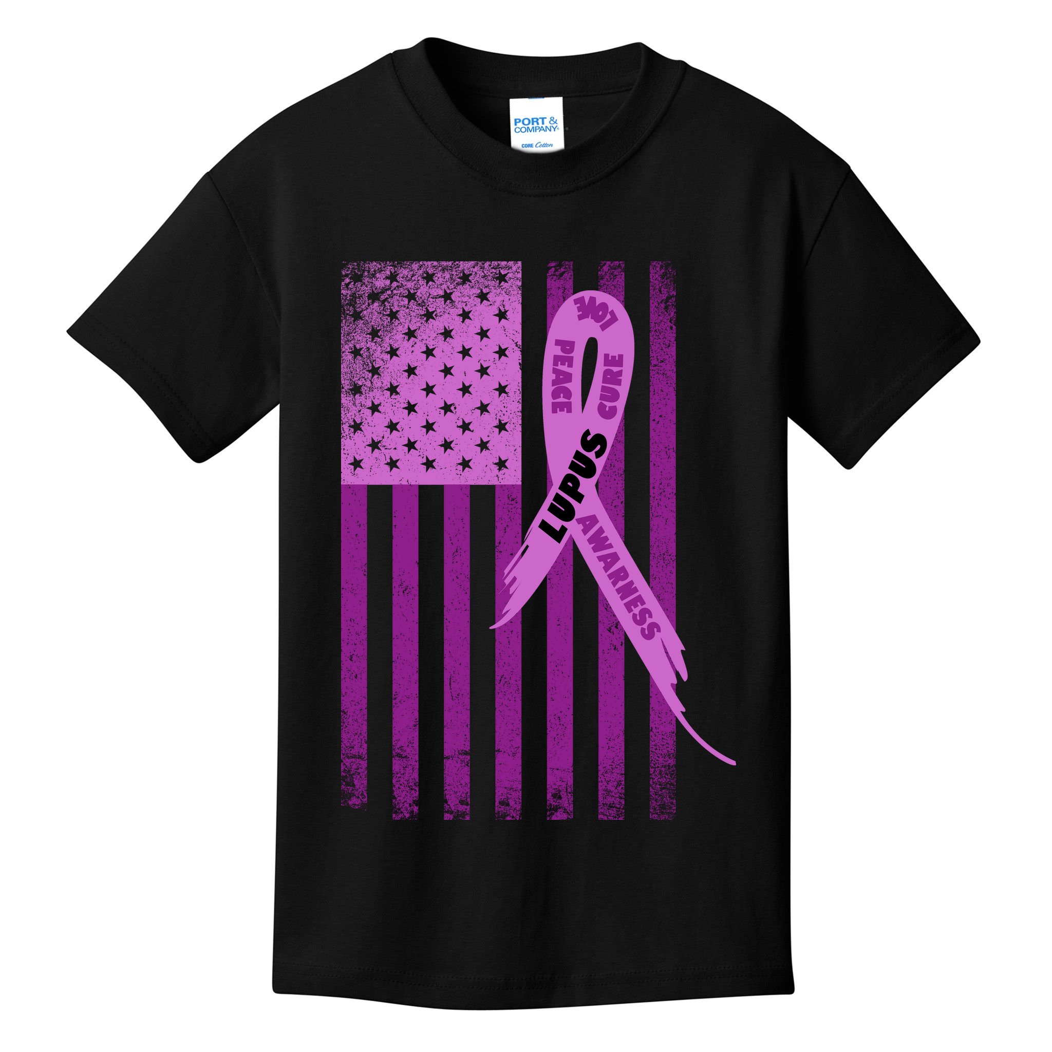 Lupus Awareness Flag Kids T-Shirt