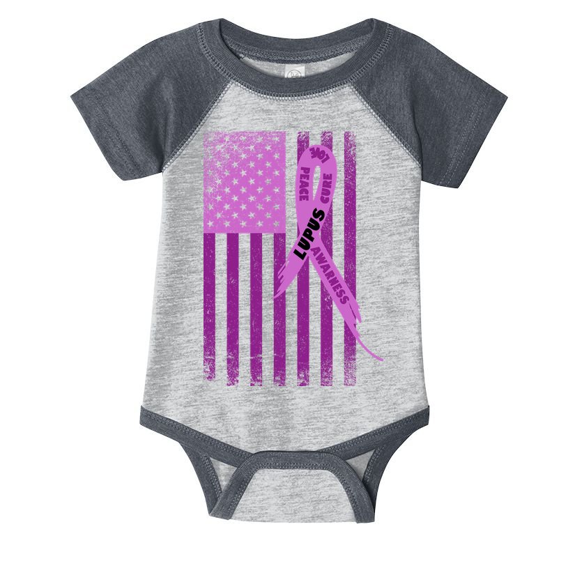 Lupus Awareness Flag Infant Baby Jersey Bodysuit