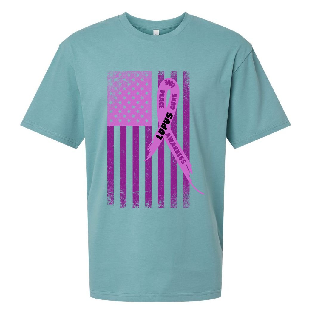 Lupus Awareness Flag Sueded Cloud Jersey T-Shirt