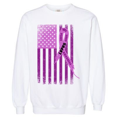 Lupus Awareness Flag Garment-Dyed Sweatshirt