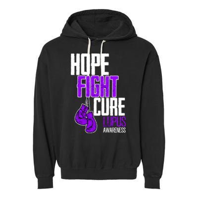 Lupus Awareness Hope Fight Cure Garment-Dyed Fleece Hoodie
