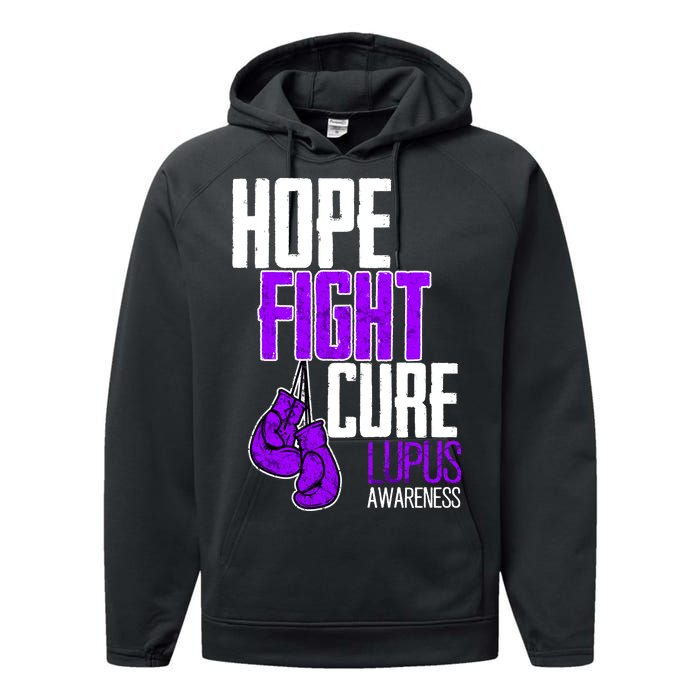 Lupus Awareness Hope Fight Cure Performance Fleece Hoodie