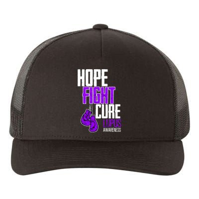 Lupus Awareness Hope Fight Cure Yupoong Adult 5-Panel Trucker Hat