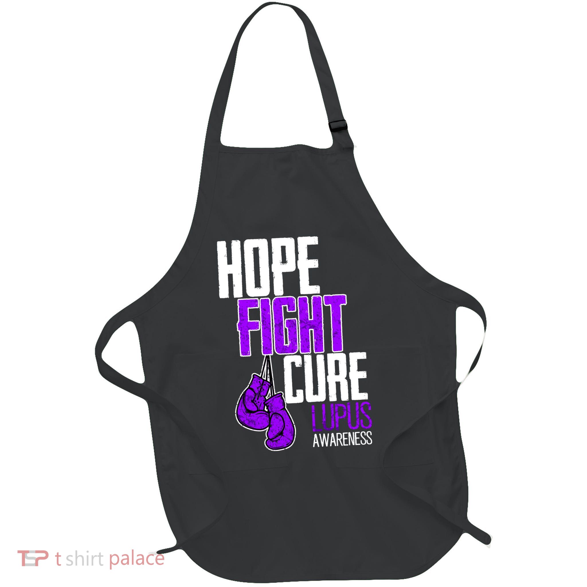 Lupus Awareness Hope Fight Cure Full-Length Apron With Pockets