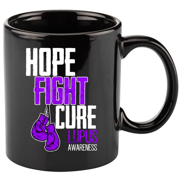 Lupus Awareness Hope Fight Cure 11oz C Handle Ceramic Mug