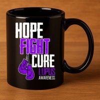 Lupus Awareness Hope Fight Cure 11oz C Handle Ceramic Mug