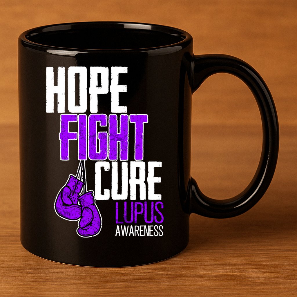Lupus Awareness Hope Fight Cure 11oz C Handle Ceramic Mug
