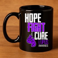 Lupus Awareness Hope Fight Cure 11oz C Handle Ceramic Mug