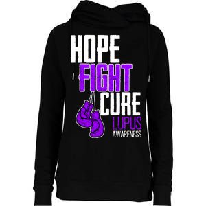 Lupus Awareness Hope Fight Cure Womens Funnel Neck Pullover Hood