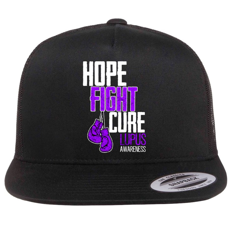 Lupus Awareness Hope Fight Cure Flat Bill Trucker Hat
