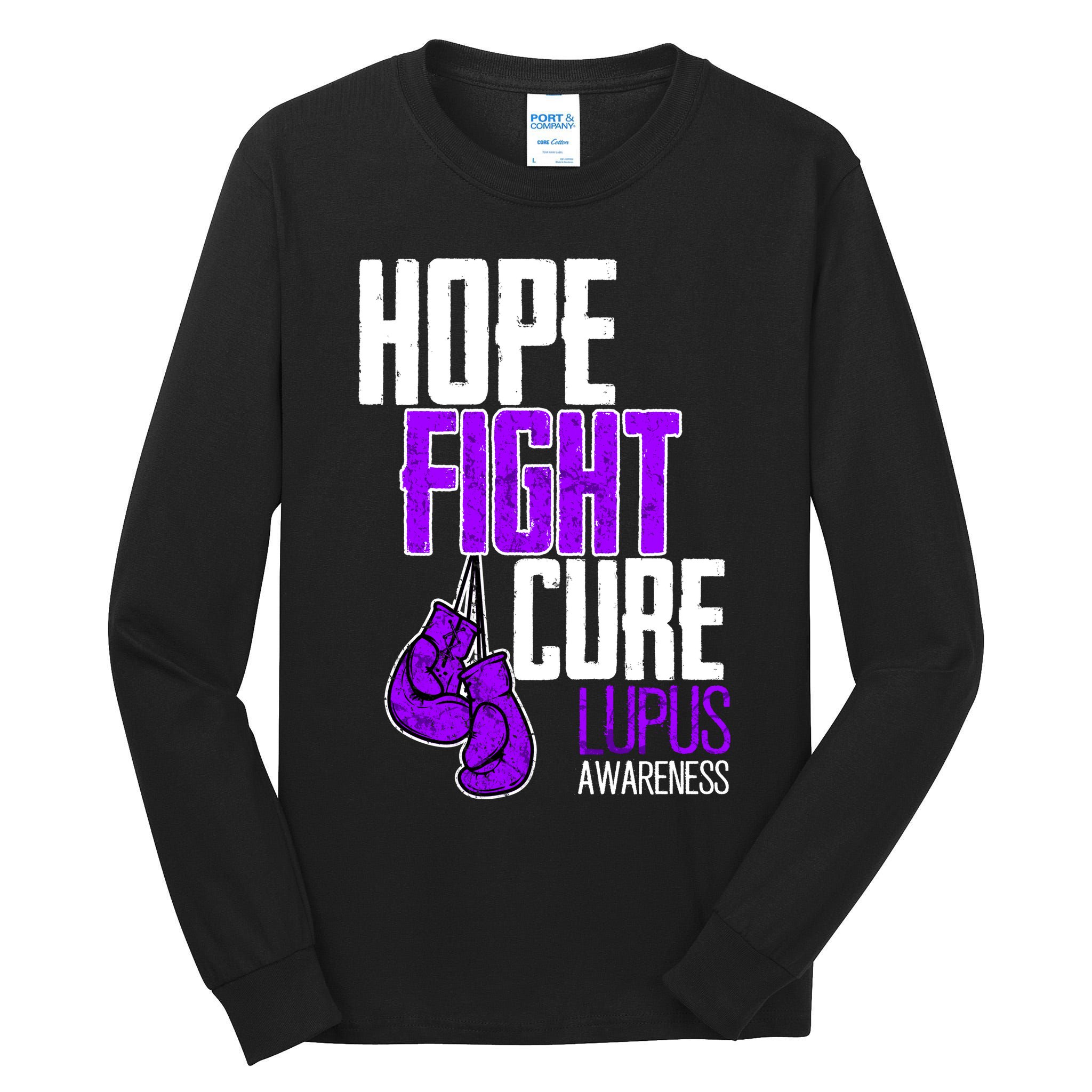 Lupus Awareness Hope Fight Cure Tall Long Sleeve T-Shirt